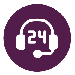 Icon eines Kopfhörers mit 24